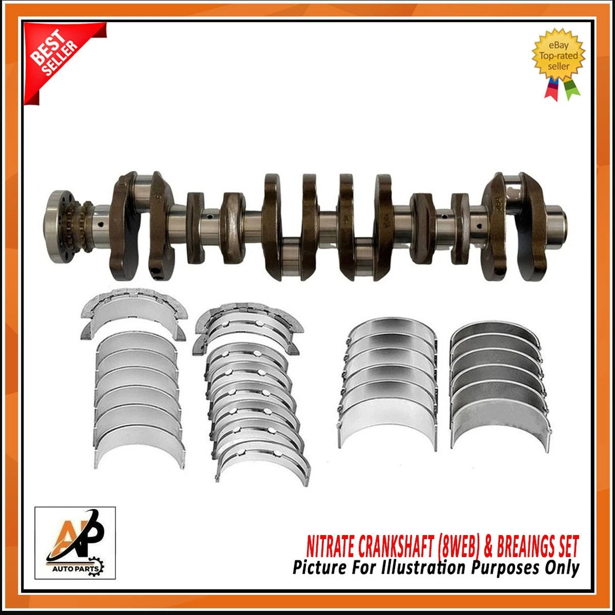 Crankshaft Kit with Bearings and Ring for BMW 3 5 6 7 X3 X4 X5 X6 3.0D (2010–2018)