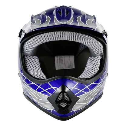 Youth ATV Helmet Goggles Gloves for Kids Motocross Dirt Bike Skull DOT US