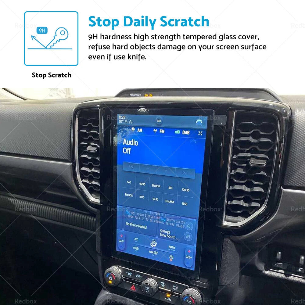 Tempered Glass Screen Protector for Ford Ranger XL XLS XLT (2019-2023)