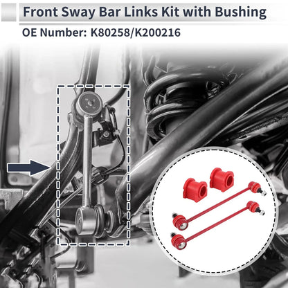 Front Stabilizer Bar Links 2 x Pcs Bushing for Jeep Patriot (2007-2017)