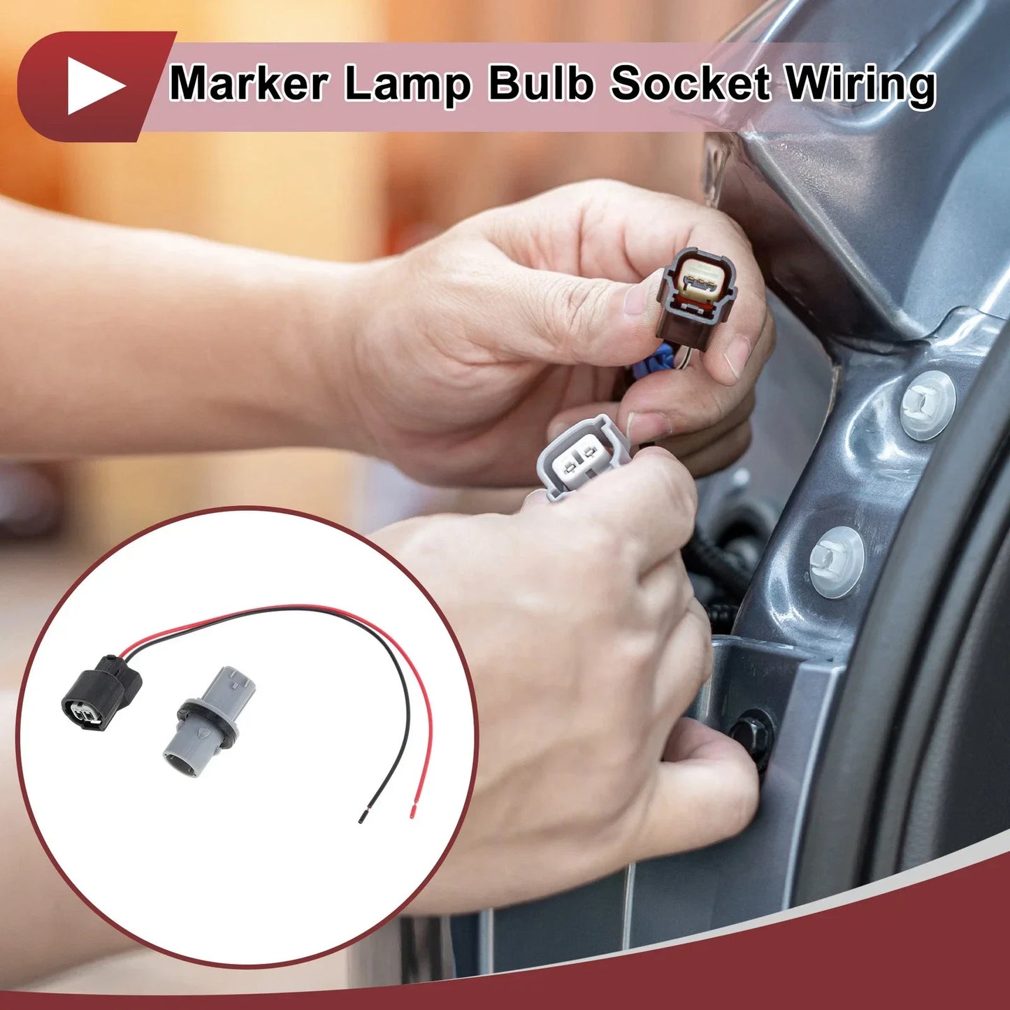 Marker Lamp Bulb Socket Wiring for Honda Accord Civic CR-V (2003-2023)