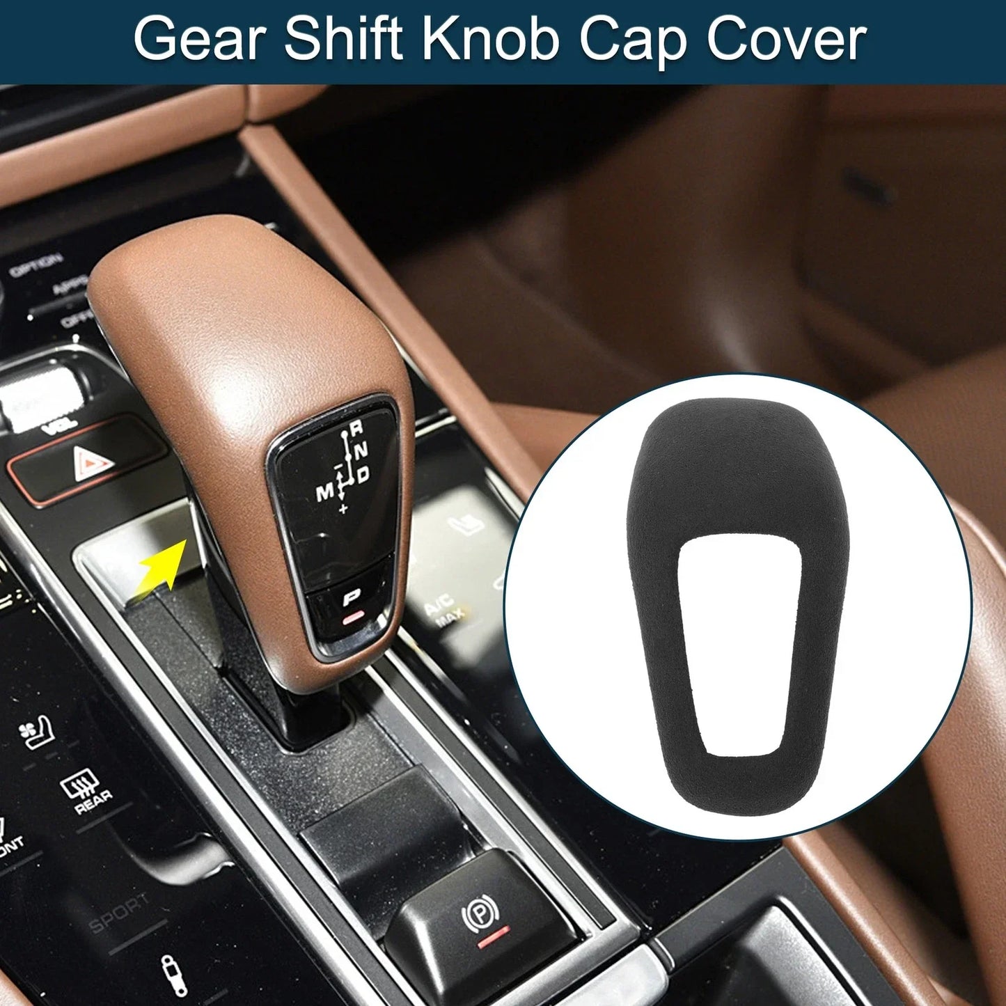 Gear Shift Knob Cap Cover for Porsche Cayenne (2018-2025) Dark Gray 1 x