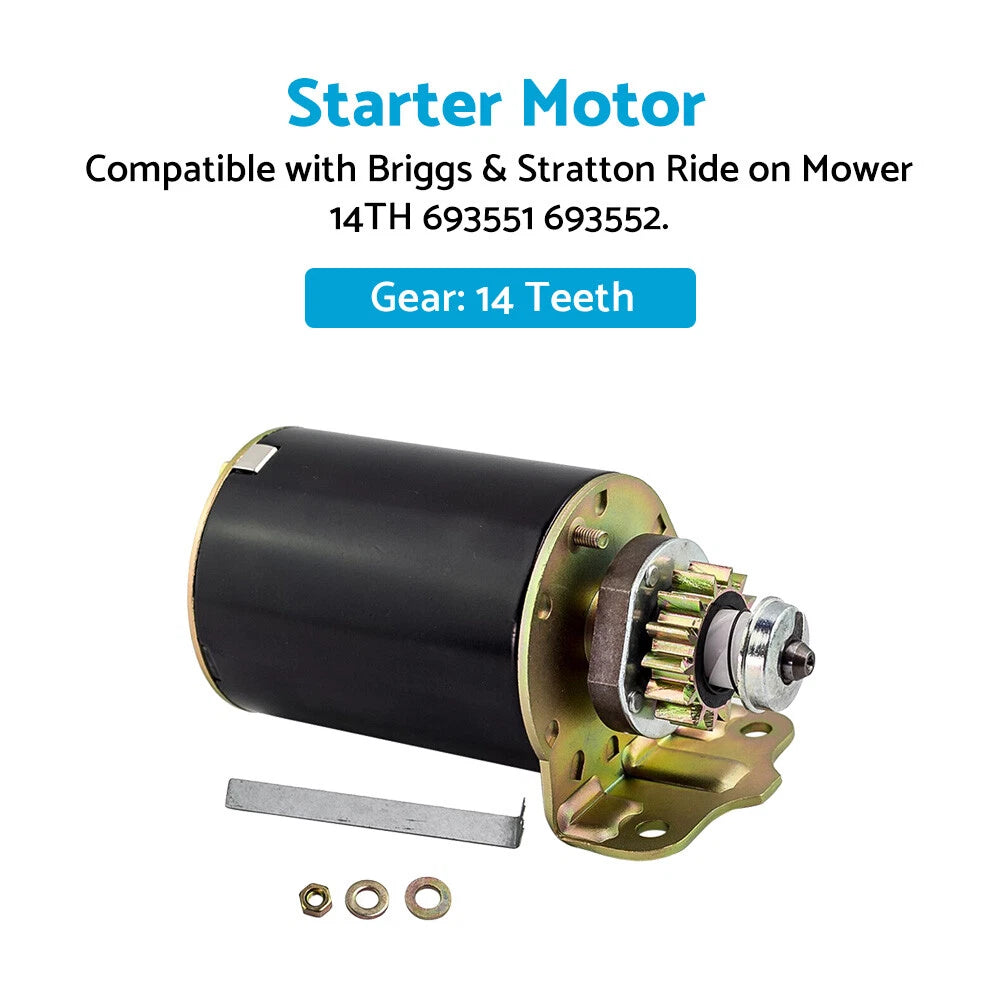 Starter Motor for Briggs & Stratton Ride-On Mower (14-20)