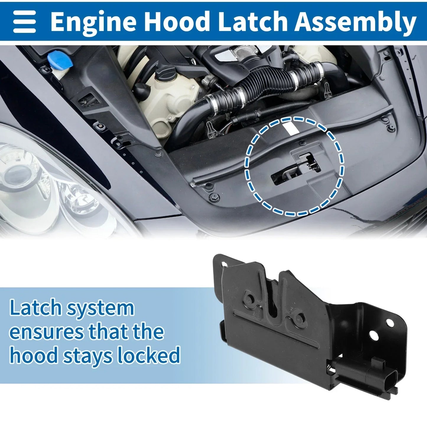 Hood Latch Assembly for Hyundai Tucson (2016-2017) 1 x Pc
