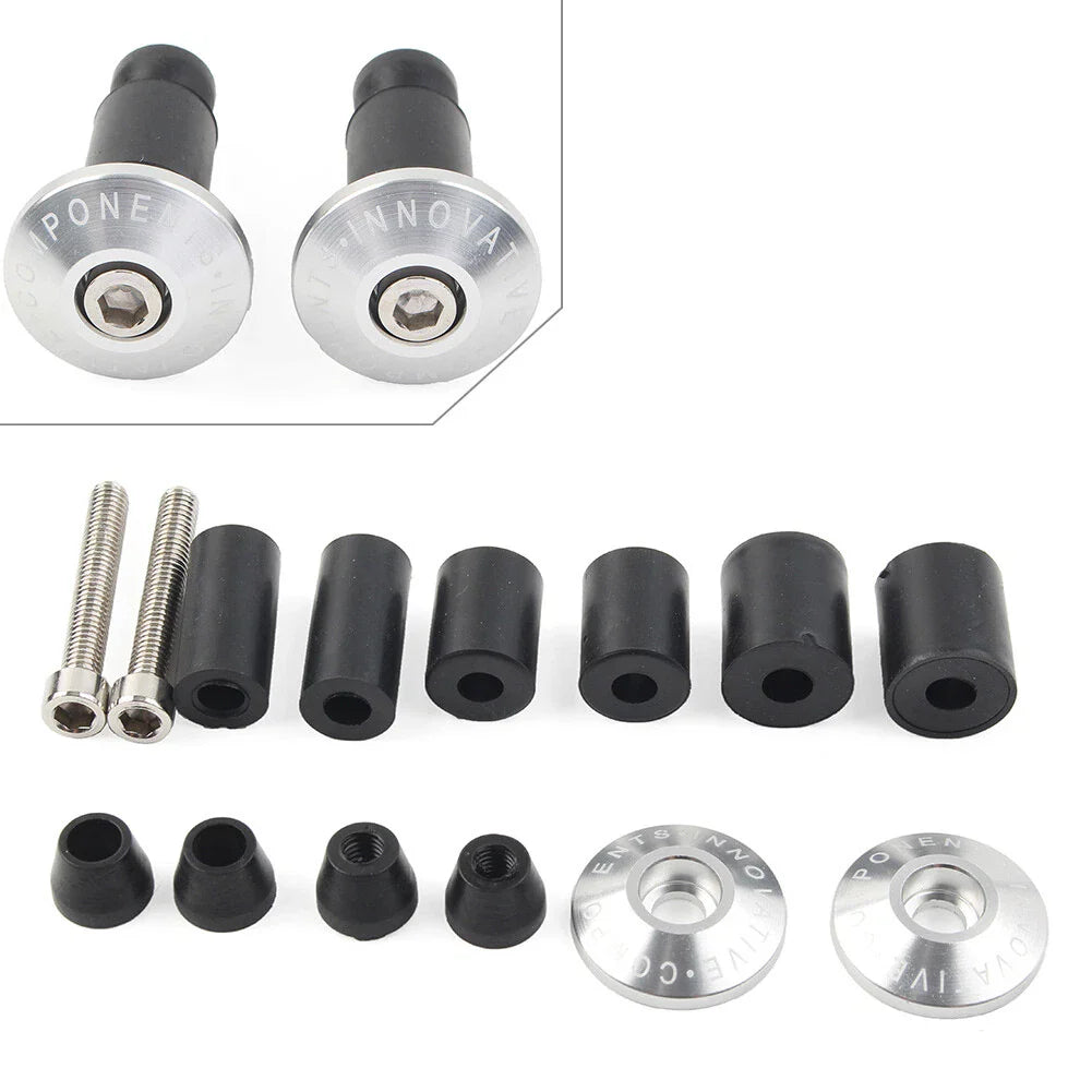 7/8'' Handle Bar End Cap Plug for Motorcycle Dirt Bike - Silver