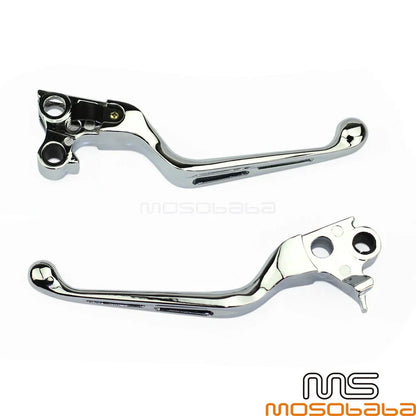 Chrome Billet 3 Slot Brake Clutch Levers for Harley Dyna Sportster Softail FLHR