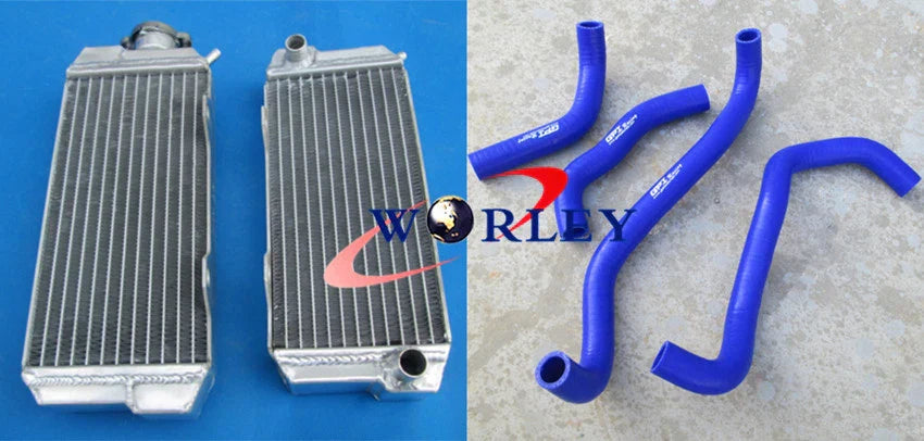 Aluminum Radiator + Black Hose for Honda ATC250R (1985-1986)