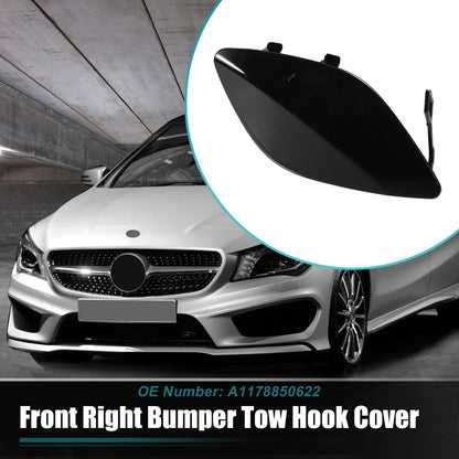 Front Bumper Tow Hook Cover for Mercedes-Benz CLA-Class (2014-2023) Black