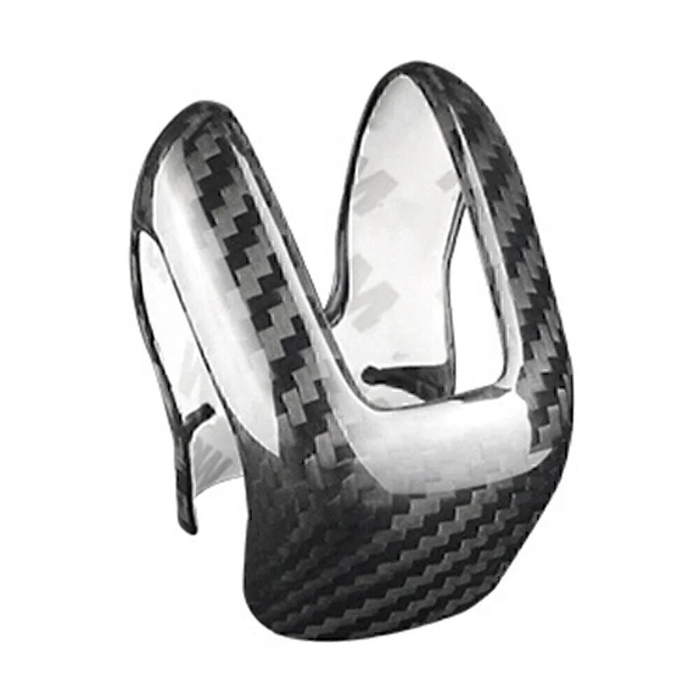 Black Carbon Fiber Gear Shift Knob Cover for Volvo XC60 XC90 S60 S90 (2010-2023)