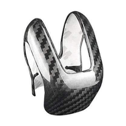 Black Carbon Fiber Gear Shift Knob Cover for Volvo XC60 XC90 S60 S90 (2010-2023)