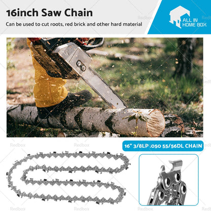 16" 3/8LP .050 55/56DL Tungsten Carbide Chainsaw Chain for Various Saws