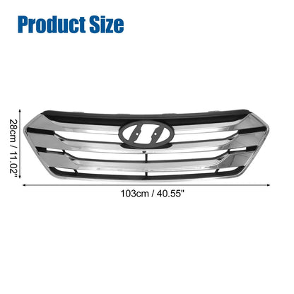Front Hood Bumper Grille for Hyundai Santa FE (2013) - Black