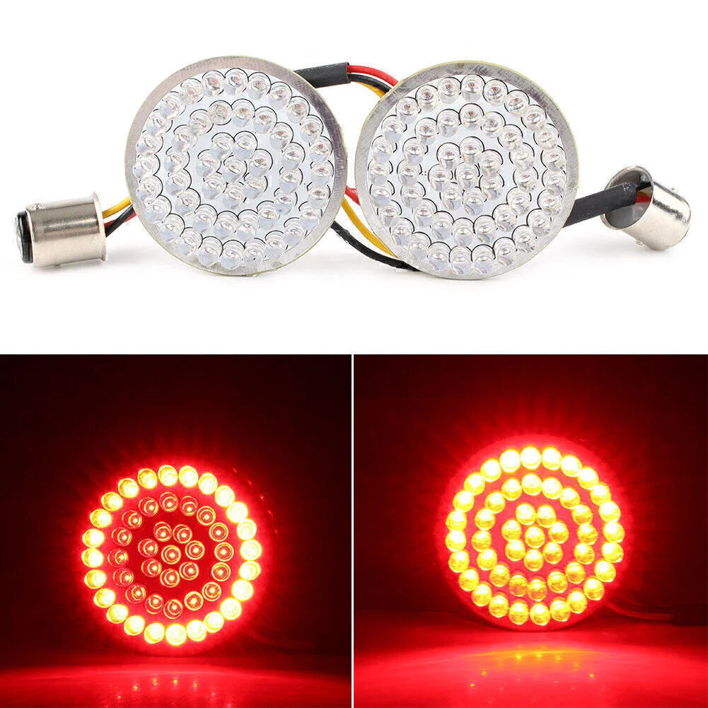 Red LED Turn Signal Light Bulb Pair for Harley Softail Dyna Touring