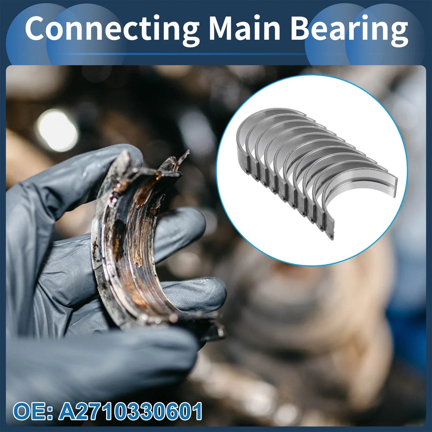 Main Bearing Set for Mercedes-Benz C200 (2003-2014) - 10 Pcs