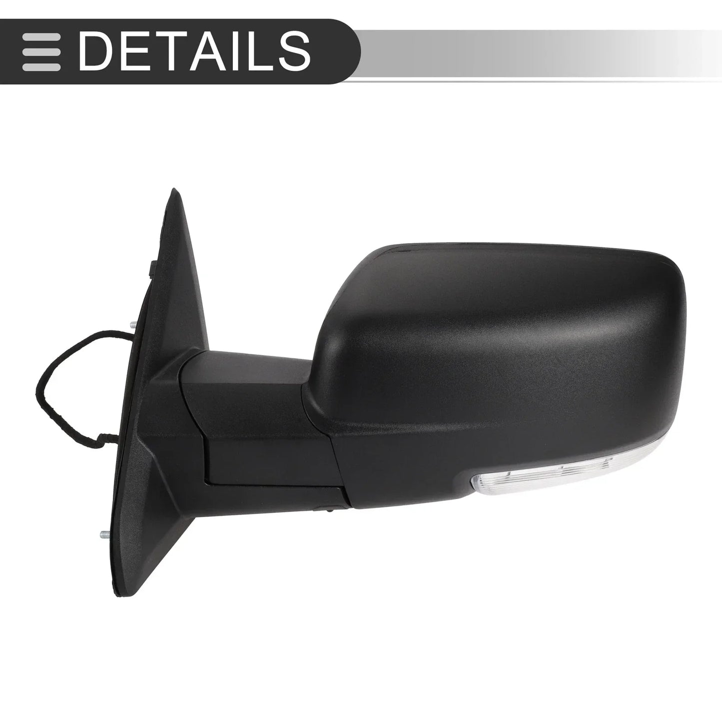 Tow Mirrors for Dodge Ram 1500 2009-2018 with Turn Signal Lights - 1 Pair
