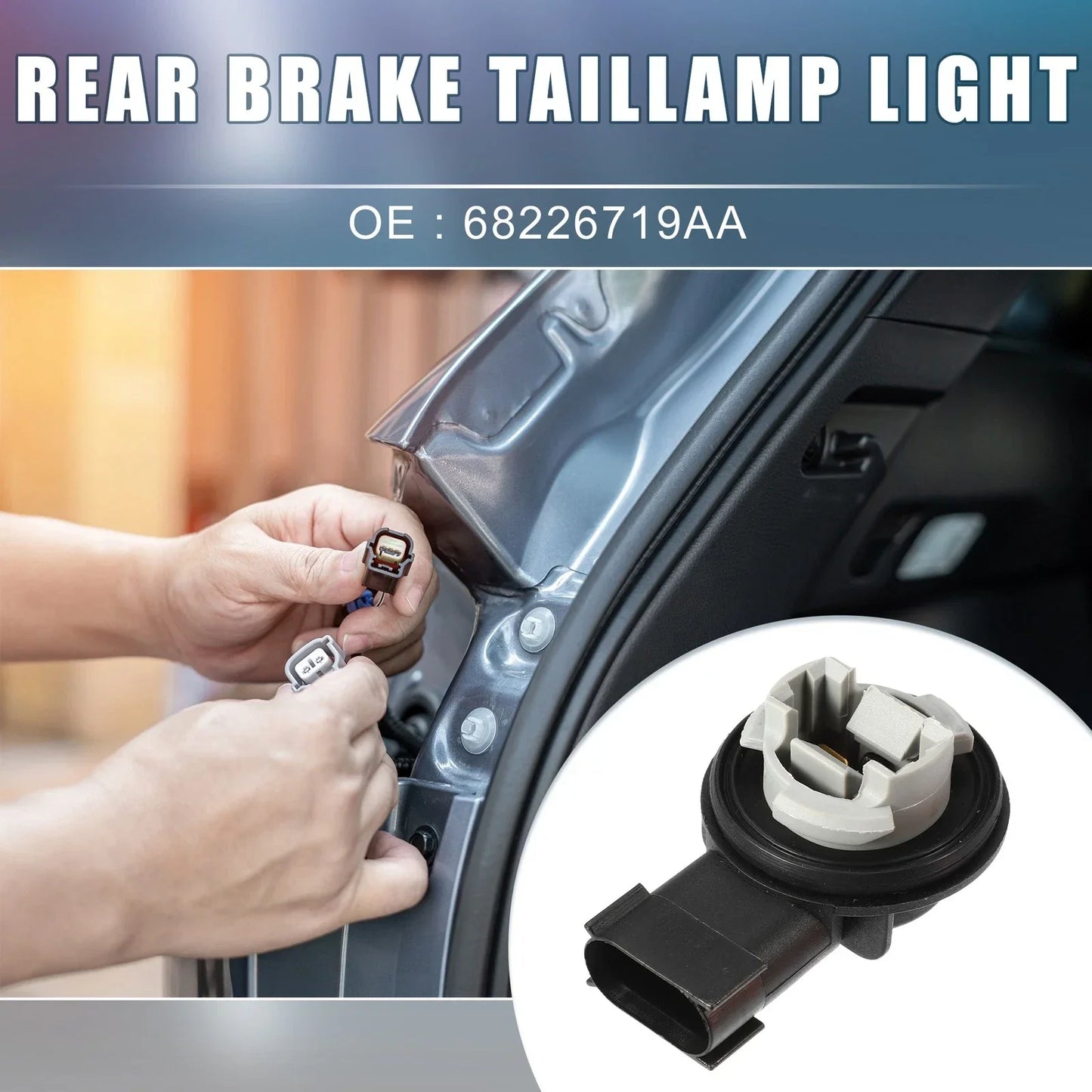 Rear Brake Taillamp Light Bulb Sockets for Dodge Ram 1500 (2009-2018)