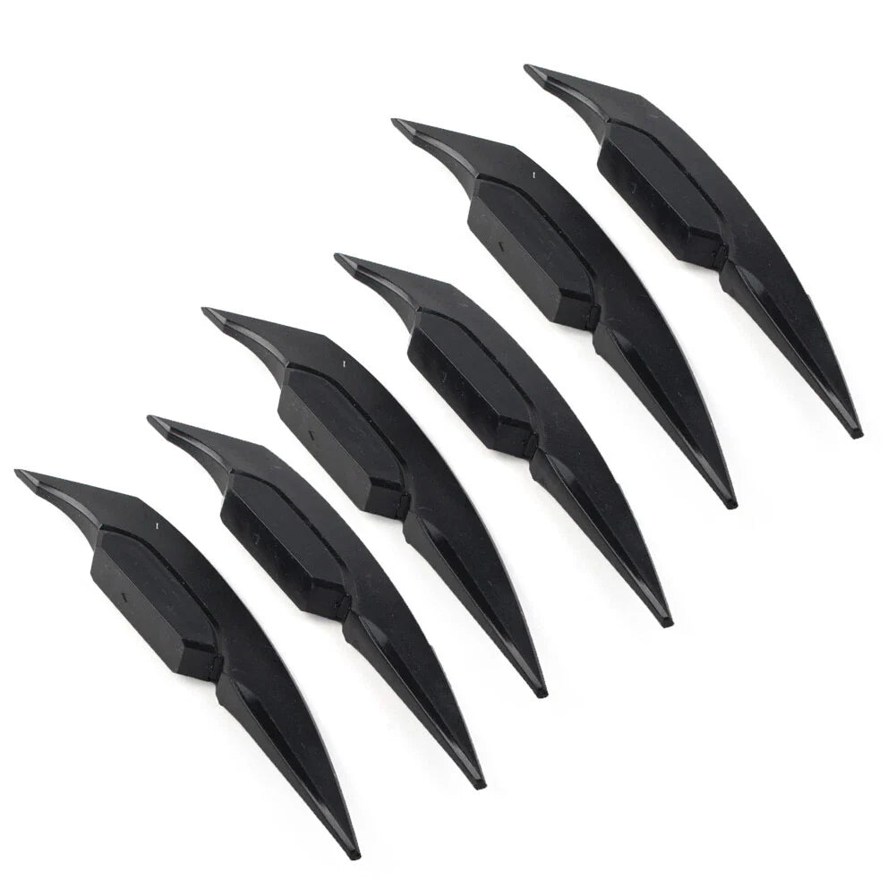 Black Motorcycle Fairing Winglets Side Spoiler Deflectors for Universal Models