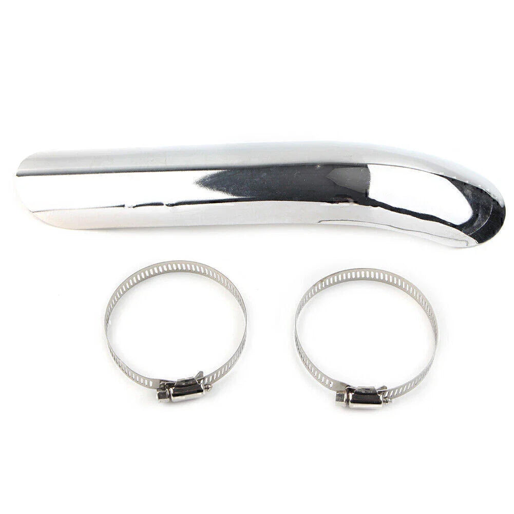 Curved Silver Exhaust Muffler Pipe Heat Shield Cover for Harley
