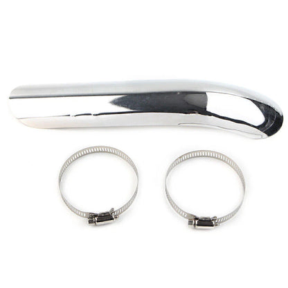 Curved Silver Exhaust Muffler Pipe Heat Shield Cover for Harley