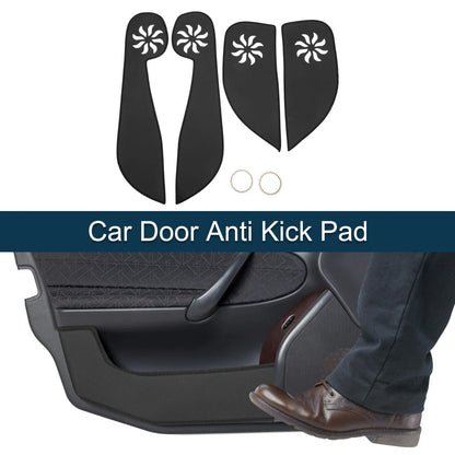 Car Door Anti Kick Pad Sticker Protector for Honda Fit (2000-2008) Black 1 Set