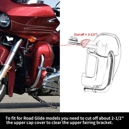 6.5'' Speaker Grills & Vented Leg Fairings for Harley Touring (1983-2013)