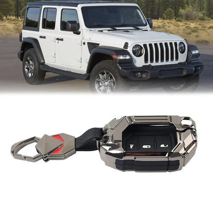 Keyless Remote Key Fob Cover for Jeep Wrangler, Gladiator (2018-2024)
