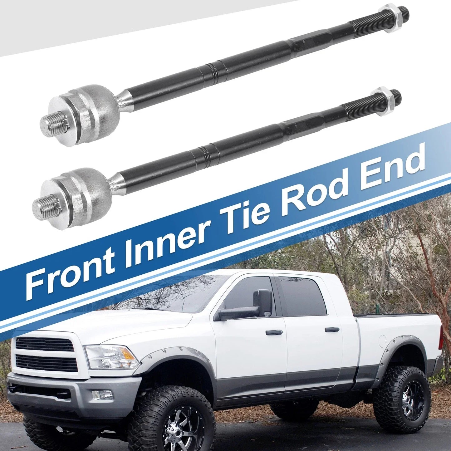 2 x Front Inner Tie Rod End Links for Dodge Dart & Chrysler 200 (2013-2016)