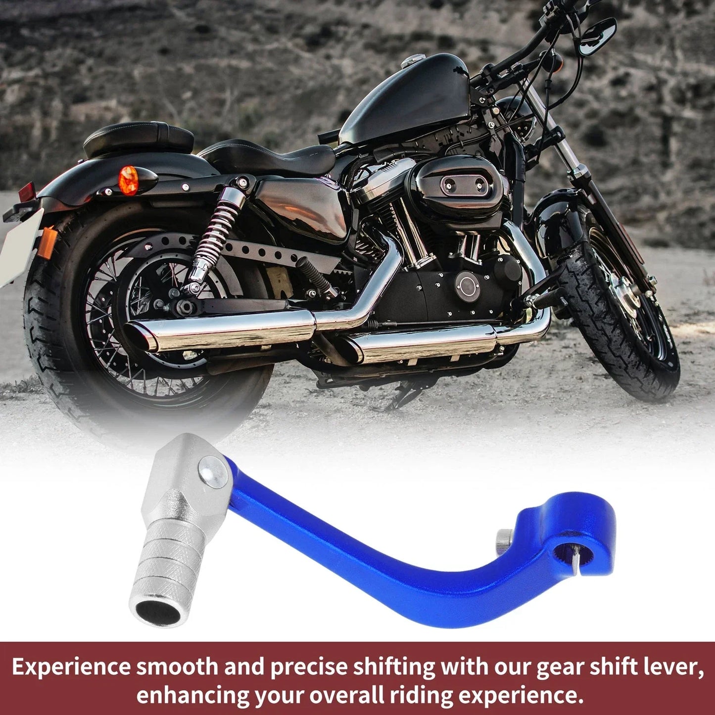 Folding Motorcycle Gear Shifter Lever for Honda CRF110F (2013-2018) Blue Silver