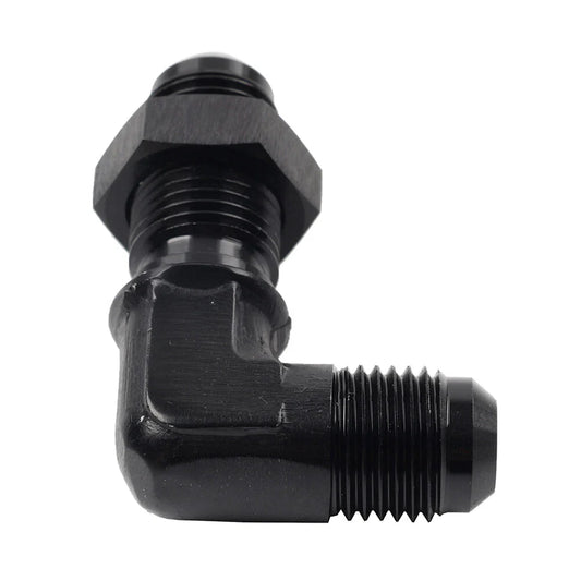 10AN Male to Male Flare 90�� Union Bulkhead Adapter Fitting for Car