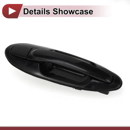 Exterior Door Handle for Hyundai Sonata Rear Right Black ABS (2011-2019)