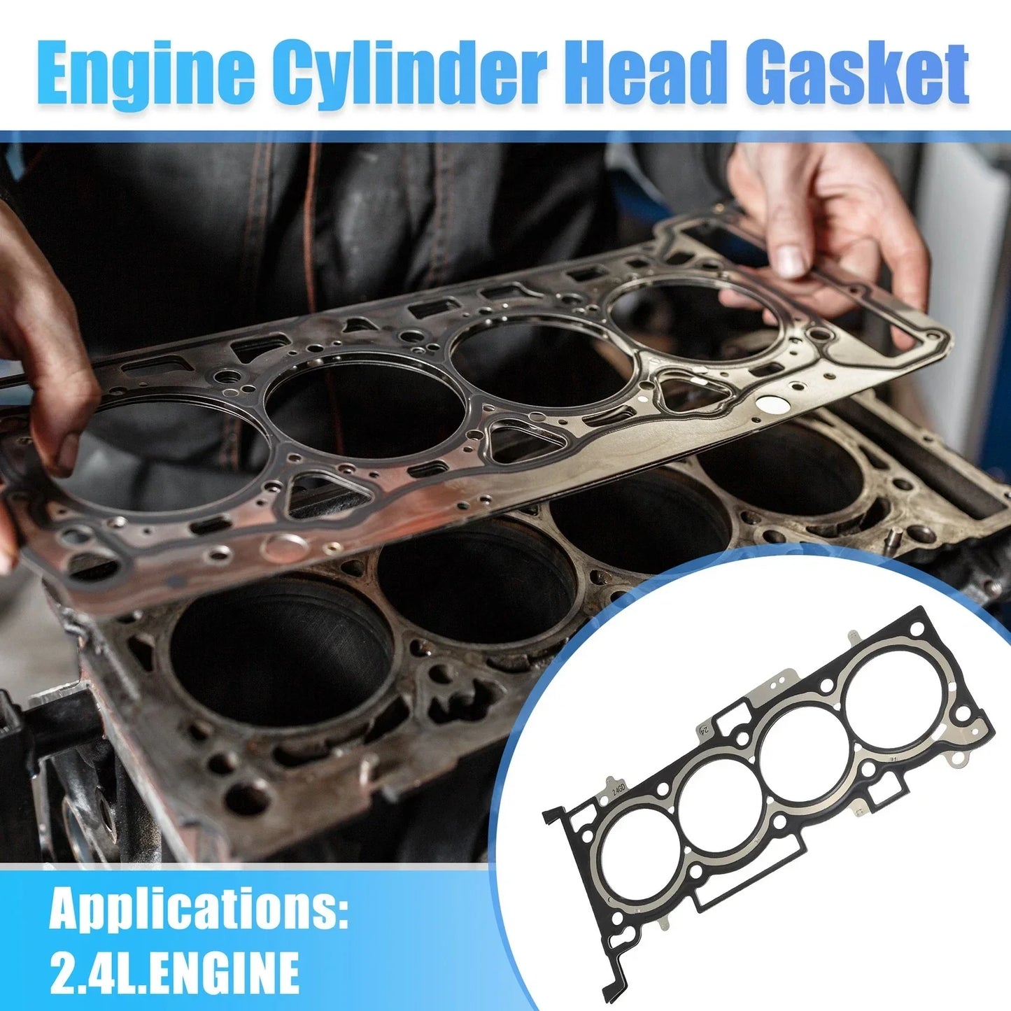 Engine Cylinder Head Gasket for Hyundai Santa Fe, Optima (2013-2019)