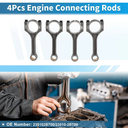 4 x Engine Connecting Rods for Hyundai Veloster (2013-2021)