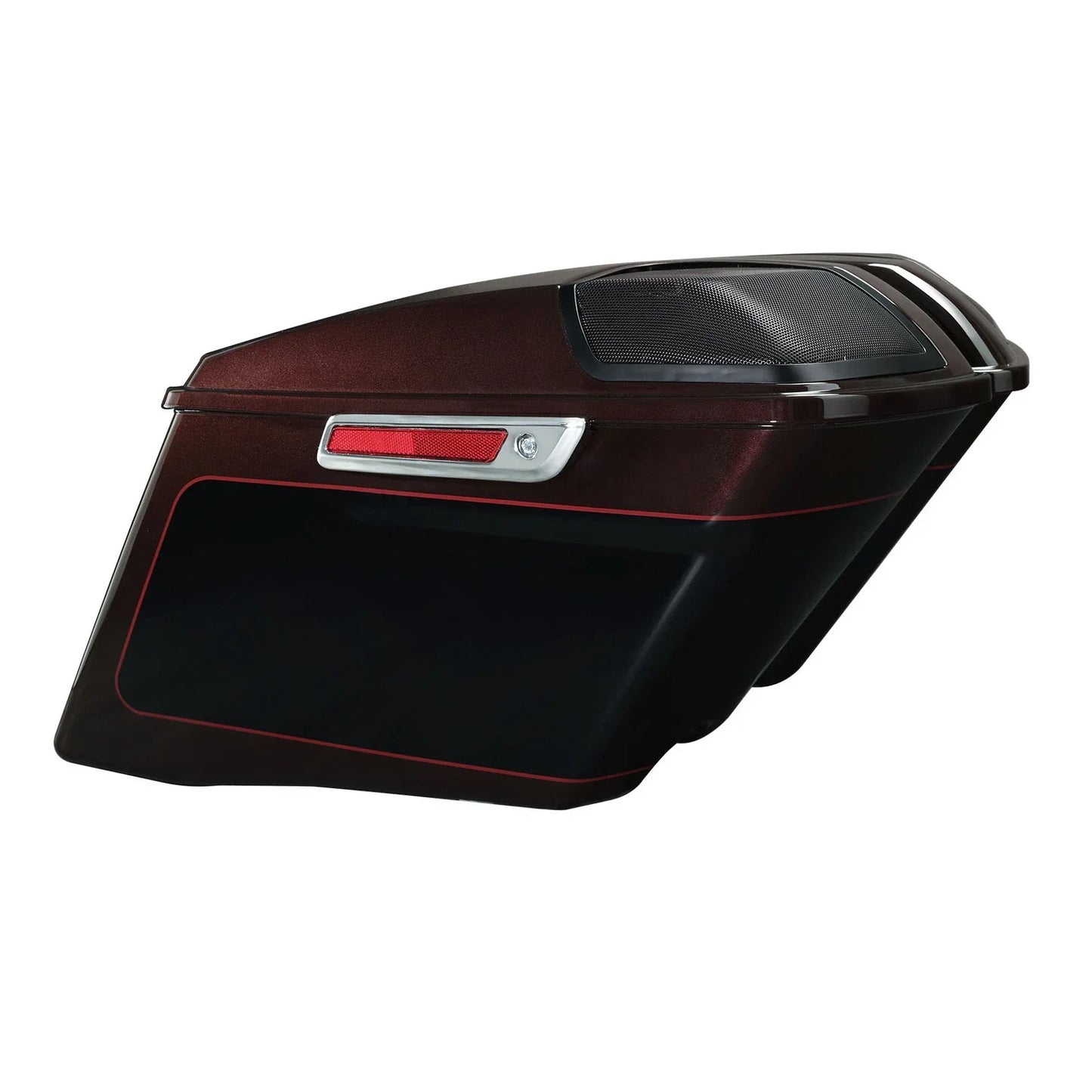 Saddlebag Speaker Lid for Harley Road Glide (2014-2023) - Midnight Crimson/Black