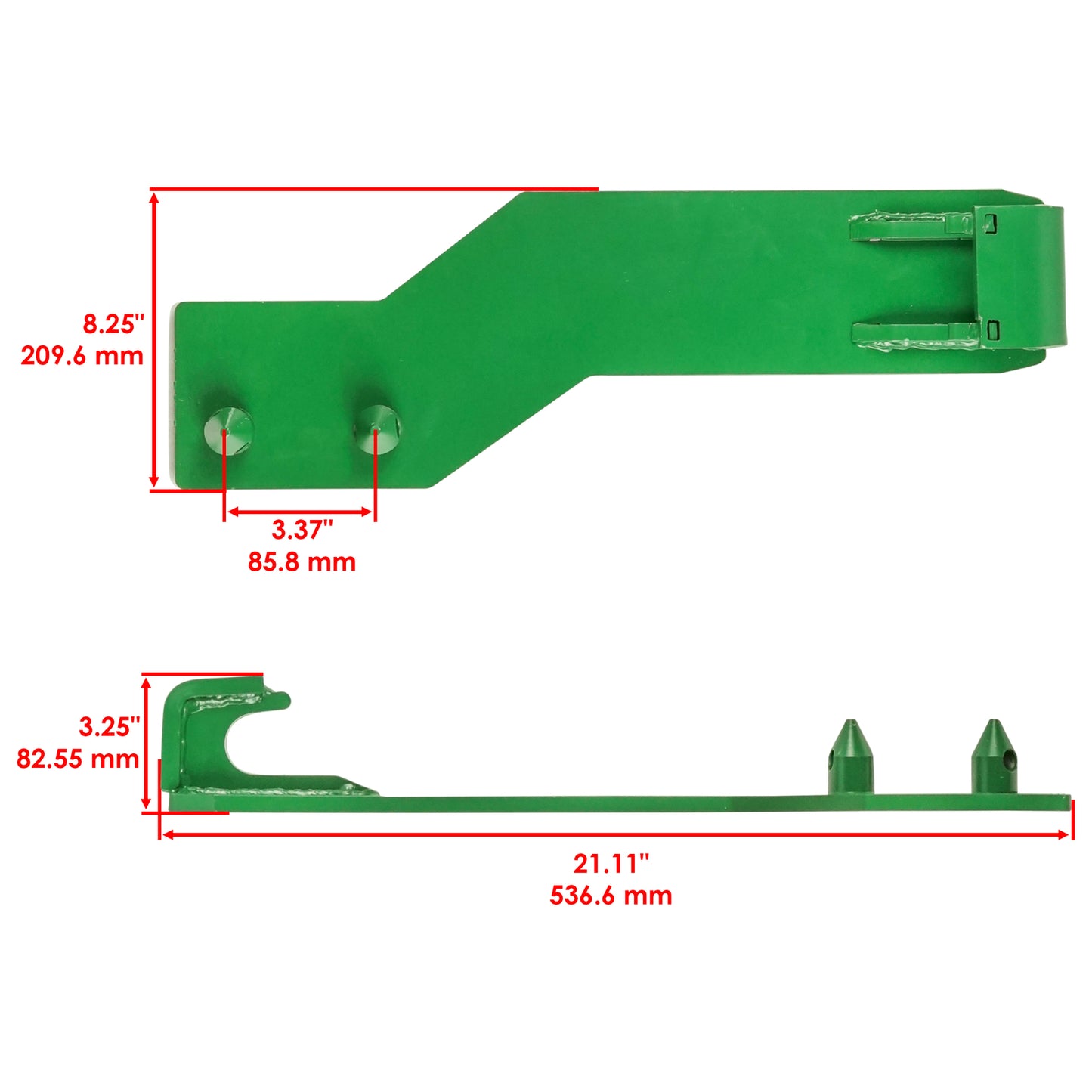 Caltric Heavy Duty Quick Tach Weld On Mounting Brackets for John Deere (1990–1990)