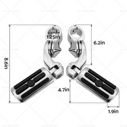 1-1/4" Chrome Motorcycle Highway Foot Pegs for Harley Davidson