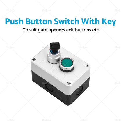 Weatherproof Push Button Switch with Key for Gate Opener