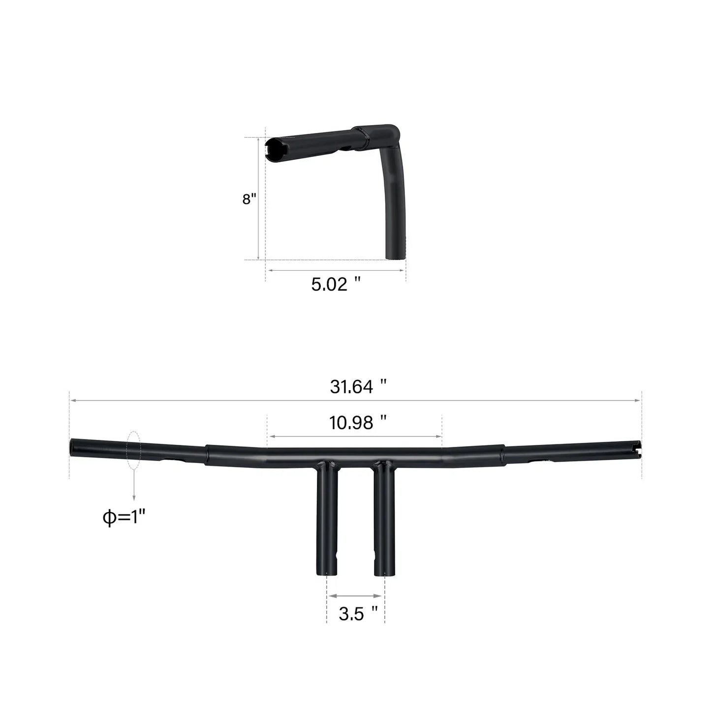 8'' T-Bar Handlebar for Harley Sportster 883