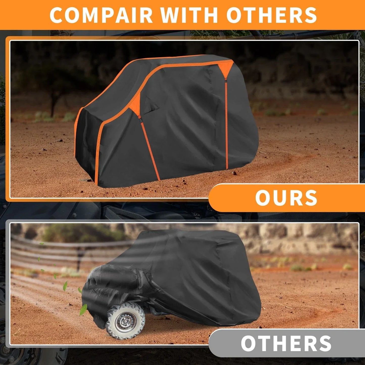 Waterproof UTV Cover for Honda Pioneer 700 (2014-2023) - Black 210D PU