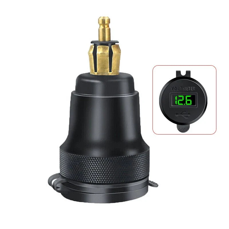 Dual USB Charger for BMW Motorcycle Hella Din Plug Socket Adapter