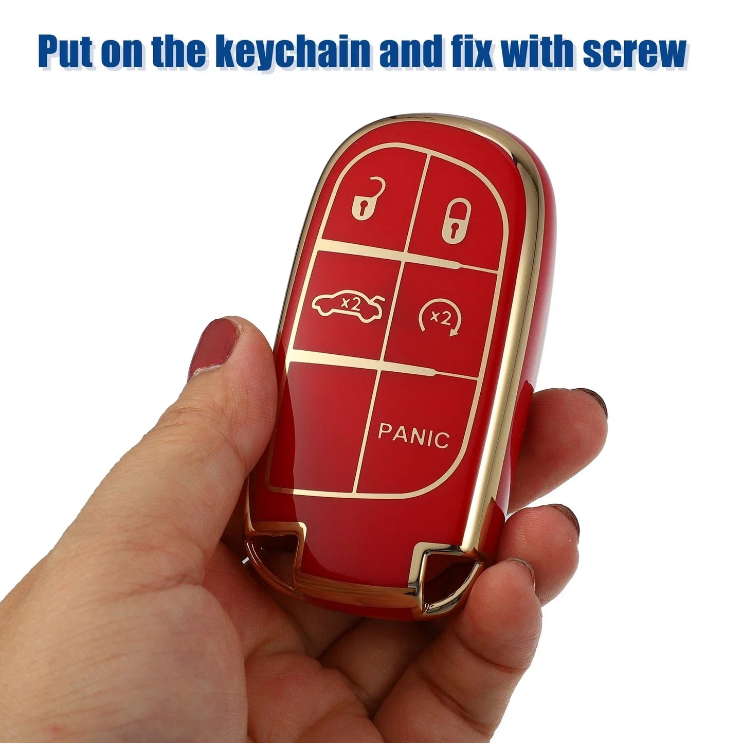 TPU 5 Button Keyless Entry Remote Cover for Dodge Charger Challenger Dart (2011-2023)