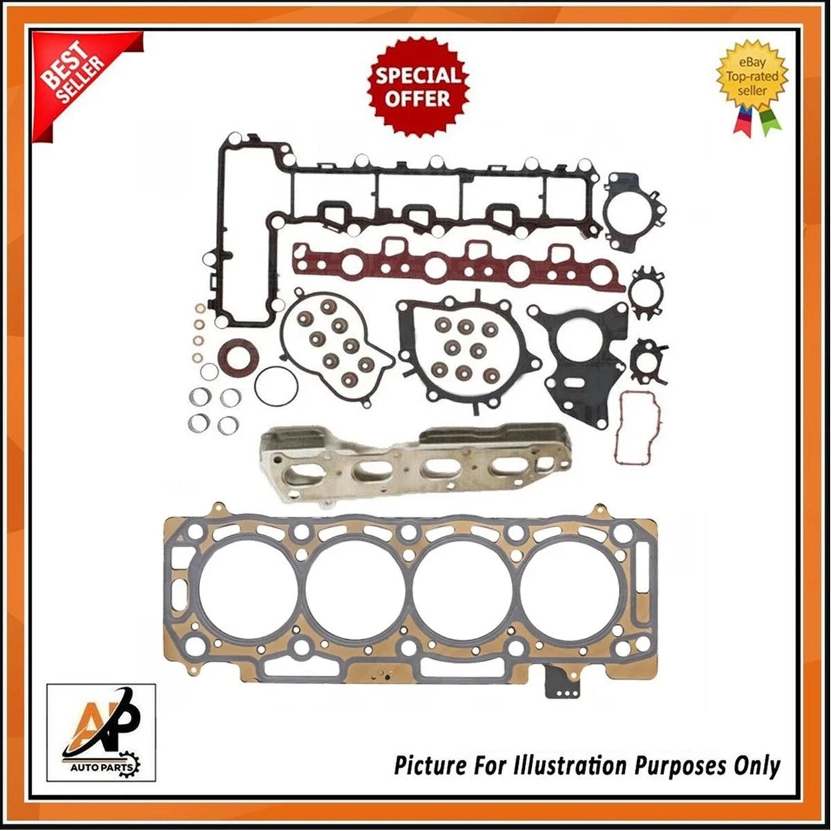Cylinder Head Bare Replacement Kit with Valves for Ford Kuga Galaxy (2008–2011)