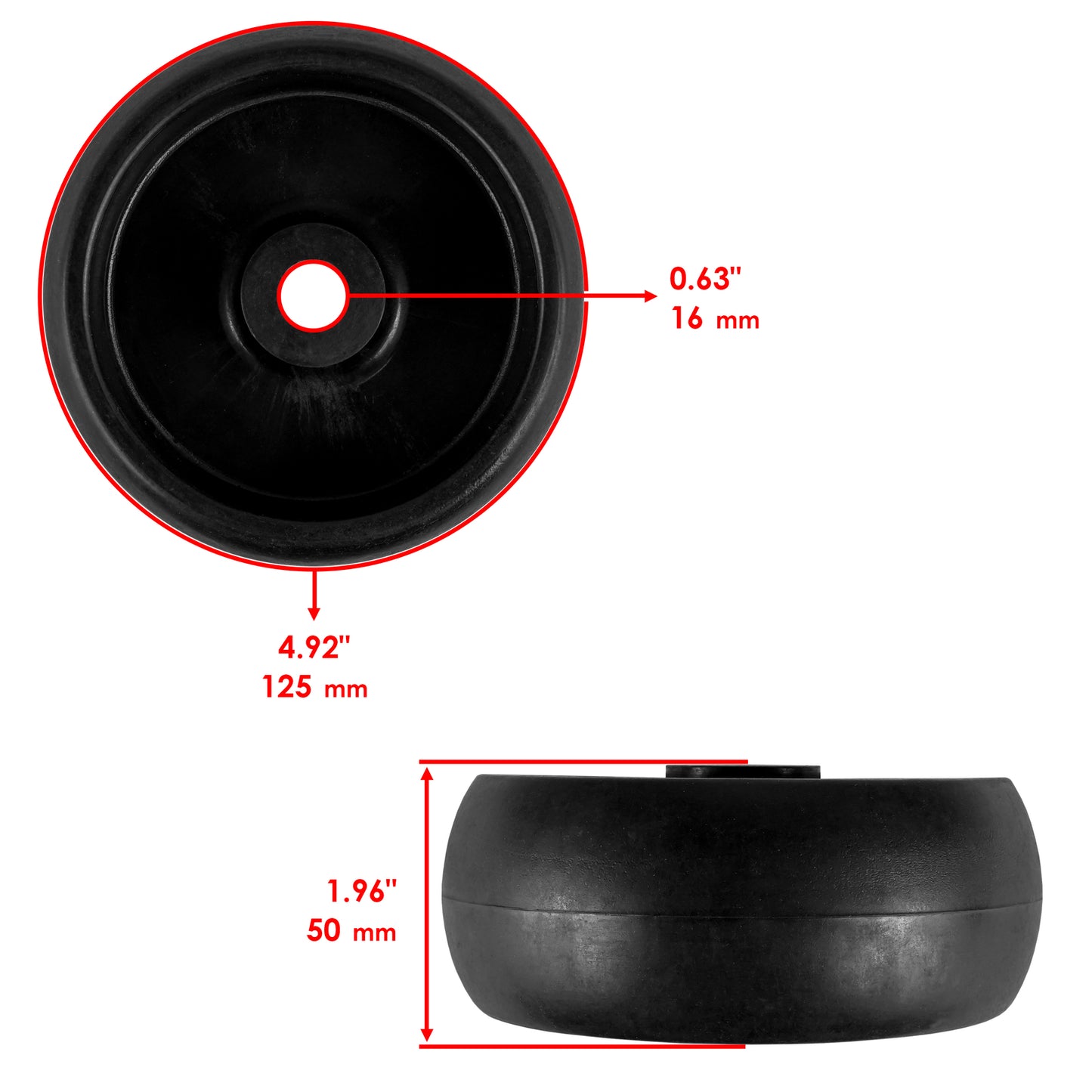 Deck Roller & Wheel Assembly with Pin for John Deere Z535M Z540M (2007–2018)