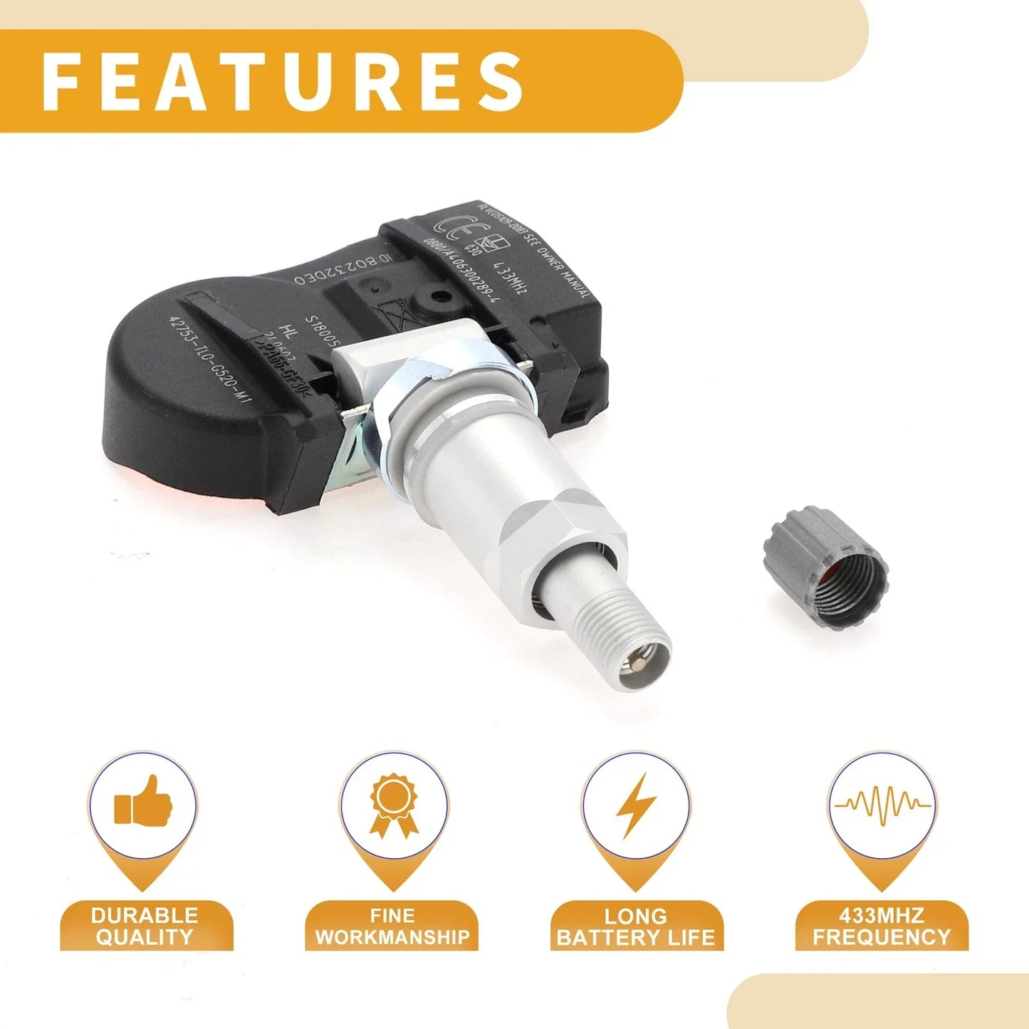 Tire Pressure Sensor for Honda Pilot 2016-2020 TPMS 433MHz
