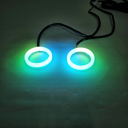 100MM RGB Phone Control Angel Eye Halo Rings Headlight DRL for Car
