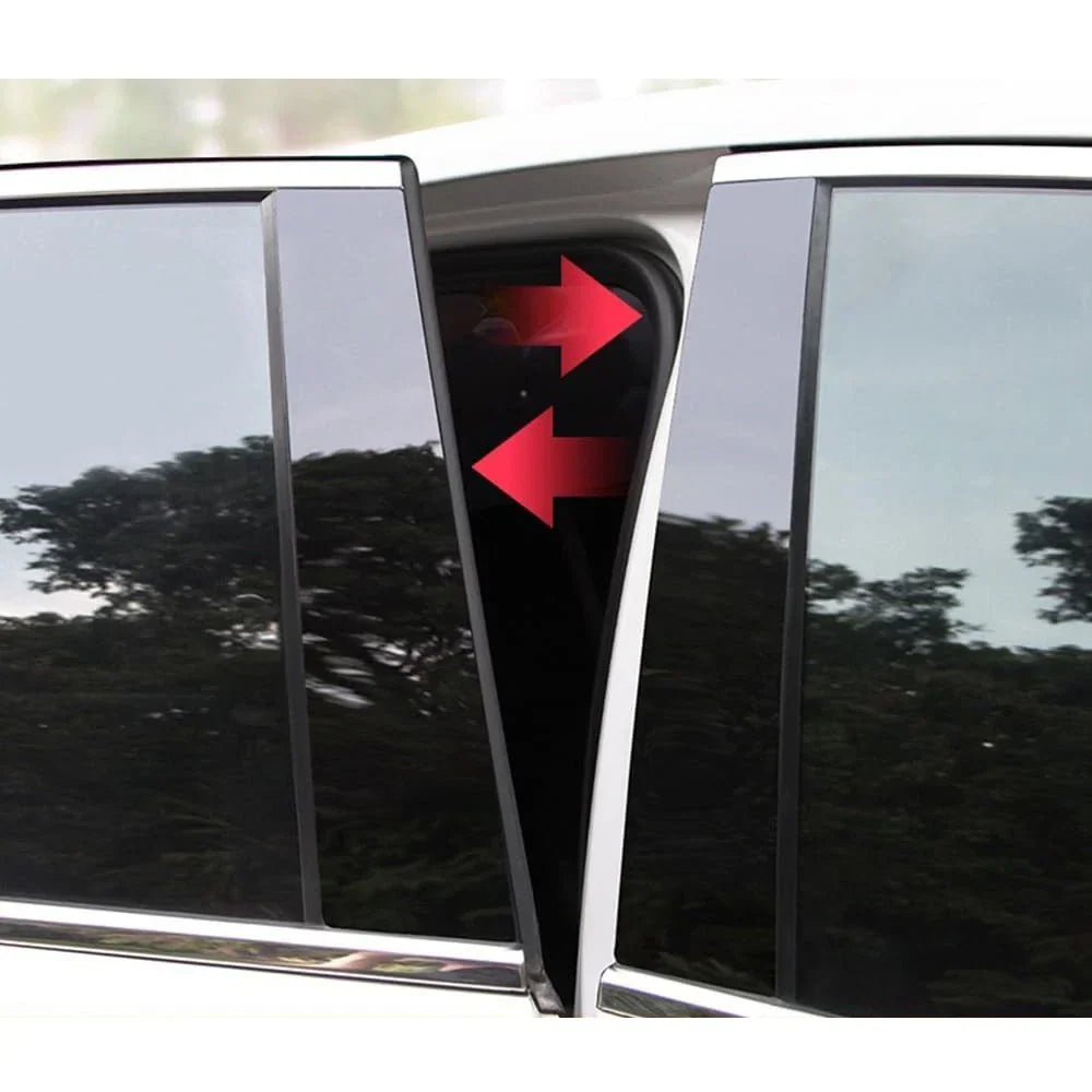 Gloss Black Pillar Post Trim Covers for Cadillac XT5 (2017-2023)