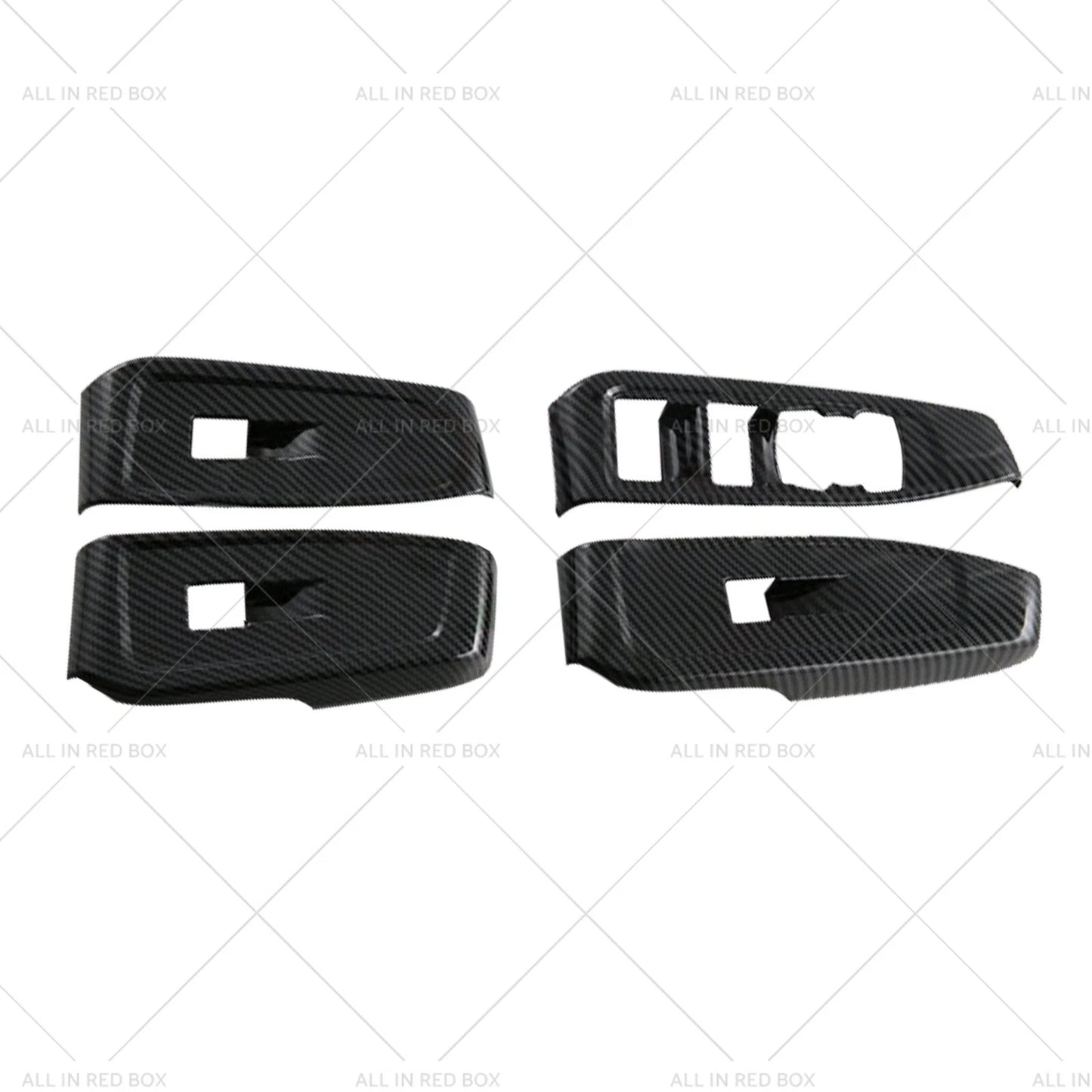 4 x Carbon Window Control Panel Switch Covers for Ford Ranger