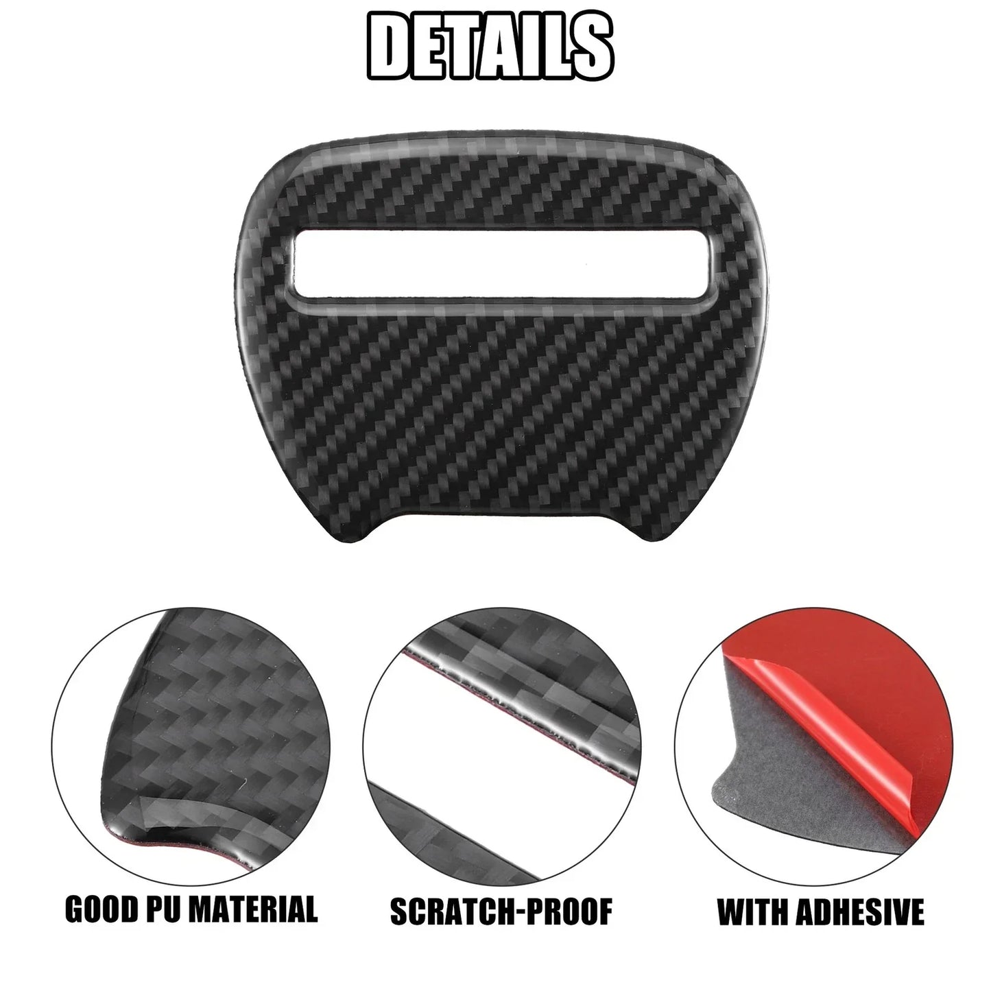 Steering Wheel Cover Trim for Dodge Challenger Carbon Fiber Pattern (2015-2023)