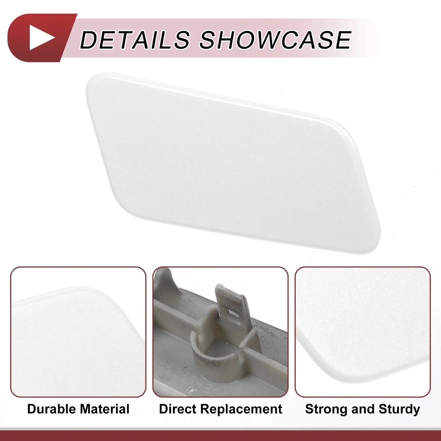 Front Right Washer Nozzle Cover for Lexus LX570 (2016-2021) - White 1 x