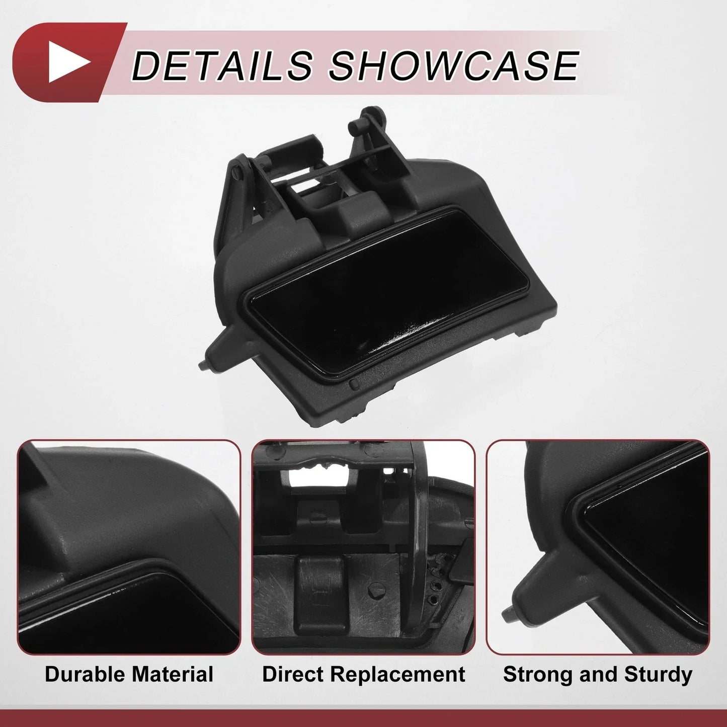 Front Right Washer Nozzle Cover for Mercedes-Benz ML350 (2003-2005) Black