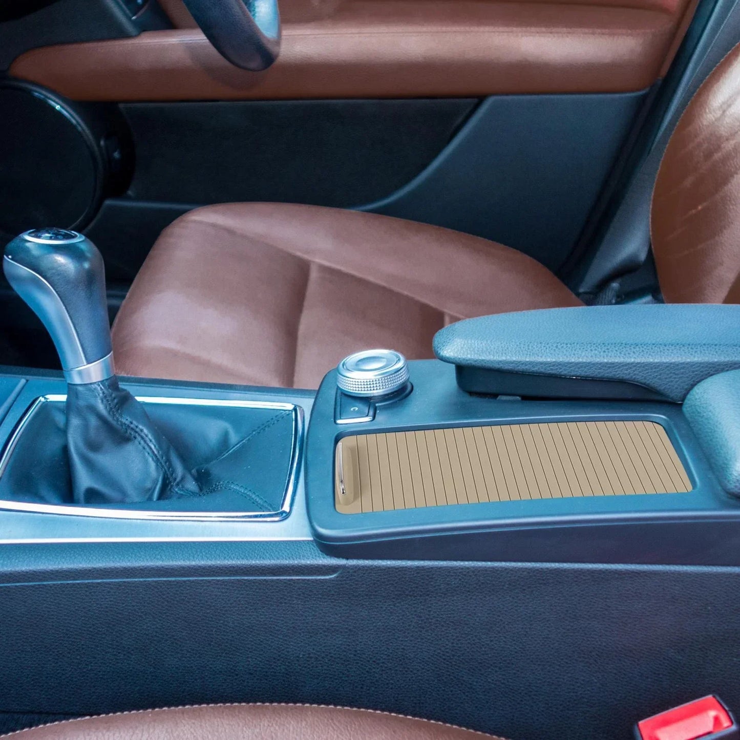 Center Console Roller Blind Cover Beige for Mercedes Benz C Class W204 (2007-2015)